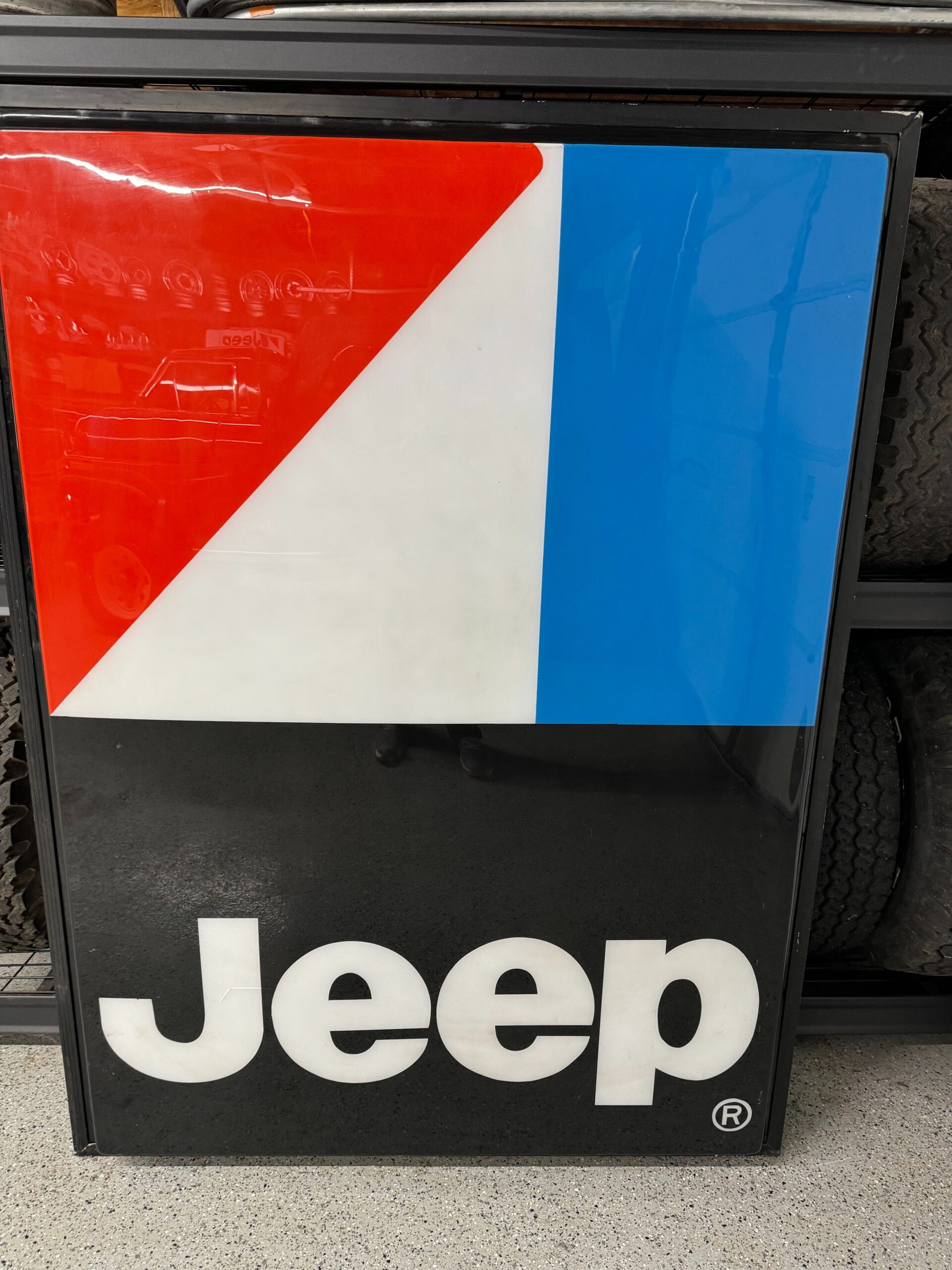 AMC Jeep Dealership Huge Sign Housings Ultra Rare